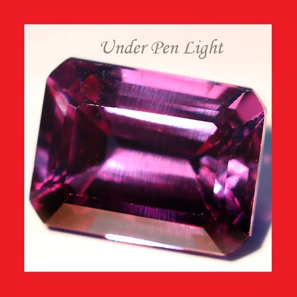 ALEXANDRITE  - COLOUR CHANGE OCTAGON EMERALD FACET - 13.35cts