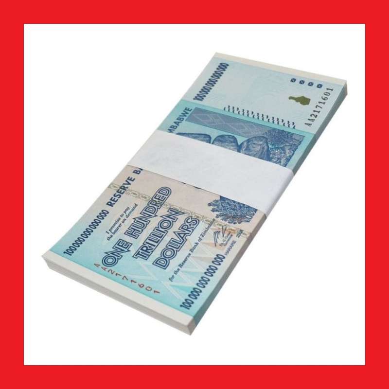 ZIMBABWE 100 Trillion Dollar Banknote AA Series Random Selection Of 40 Notes