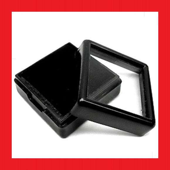 BLACK GEM DISPLAY BOXES 3cm x 3cm