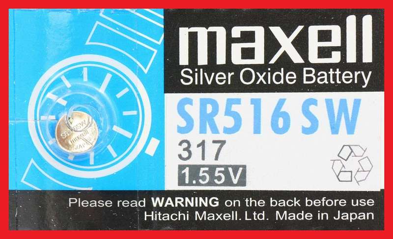 WATCH BATTERY MAXELL SR516SW {317}
