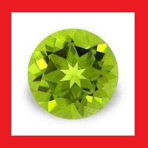 PERIDOT [Myanmar] - PARROT GREEN ROUND FACET - 0.75cts