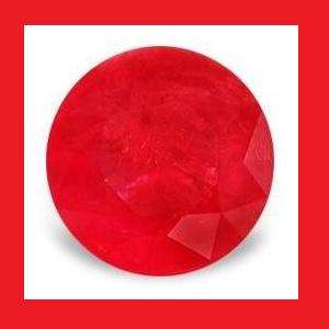RUBY (Natural Madagascar) - Pigeon Blood Red Round Facet - 0.42cts