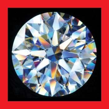 Russian StarZ Simulated Diamond - Colourless Round Hearts & Arrows Brilliant Facet - 1.76cts