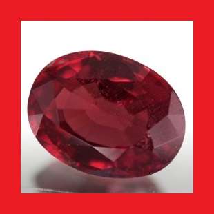SPINEL - ORANGE RED OVAL FACET - 1.080cts