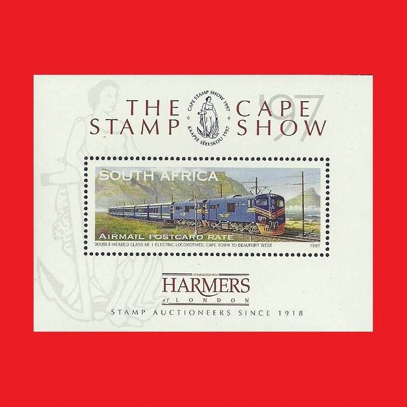 THE CAPE STAMP SHOW 1997 MINI SHEET SACC 1066 1997/10/08