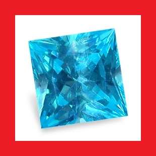 TOPAZ - SWISS BLUE PRINCESS CUT - 3.935cts
