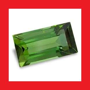 TOURMALINE - RICH GREEN BAGUETTE FACET - 0.270cts