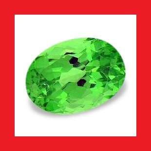 Tsavorite [Kenya]  - Faceted Oval Shape - 0.825cts