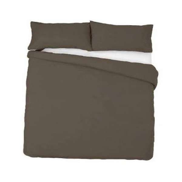 Poly Cotton Brown Duvet Cover Set