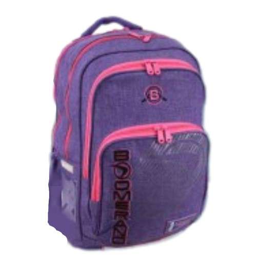 Boomerang Ortho Large Backpack-Purple with Pink Zip