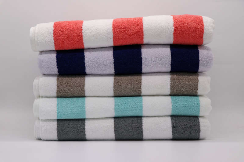 Glodina Pool Stripe Grey/ White (85 X 160cm) Beach Towels