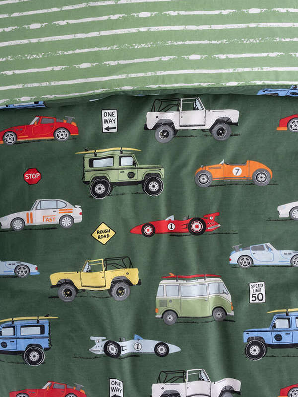 Road Trip Olive Duvet Cover Set