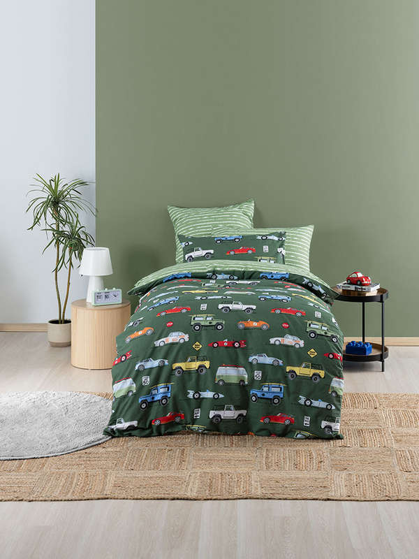 Road Trip Olive Duvet Cover Set
