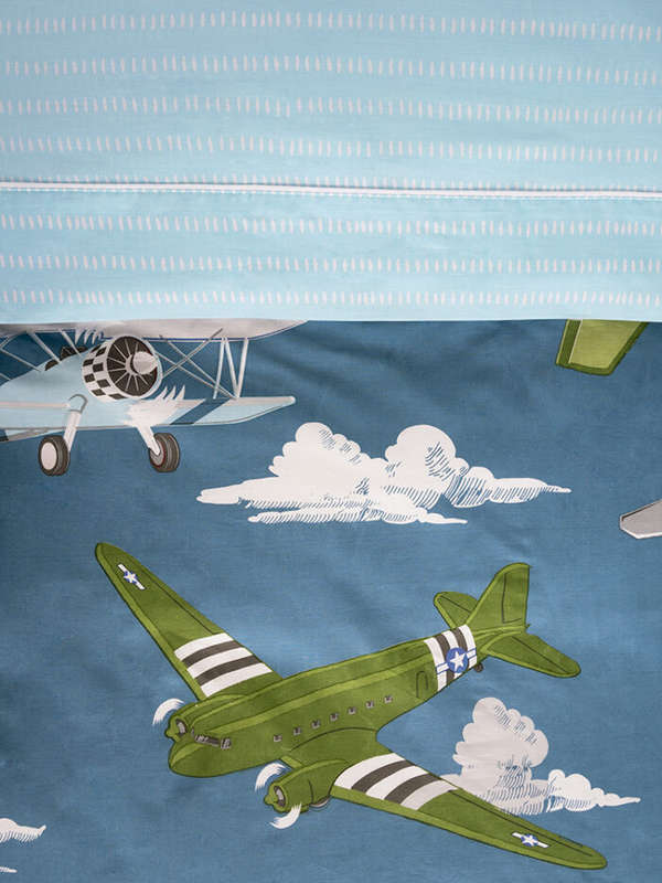 Airplane Action Duvet Cover Set