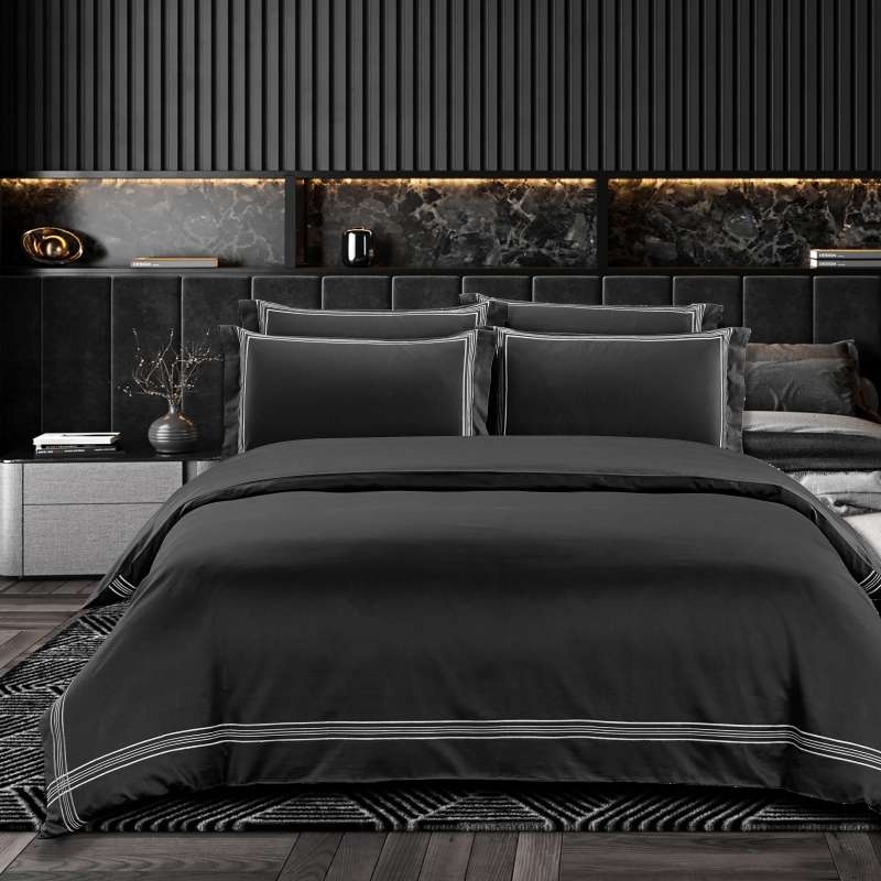 Giorgio Black/Silver Duvet Cover Set