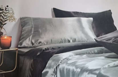 Satin Charcoal Sheet Set