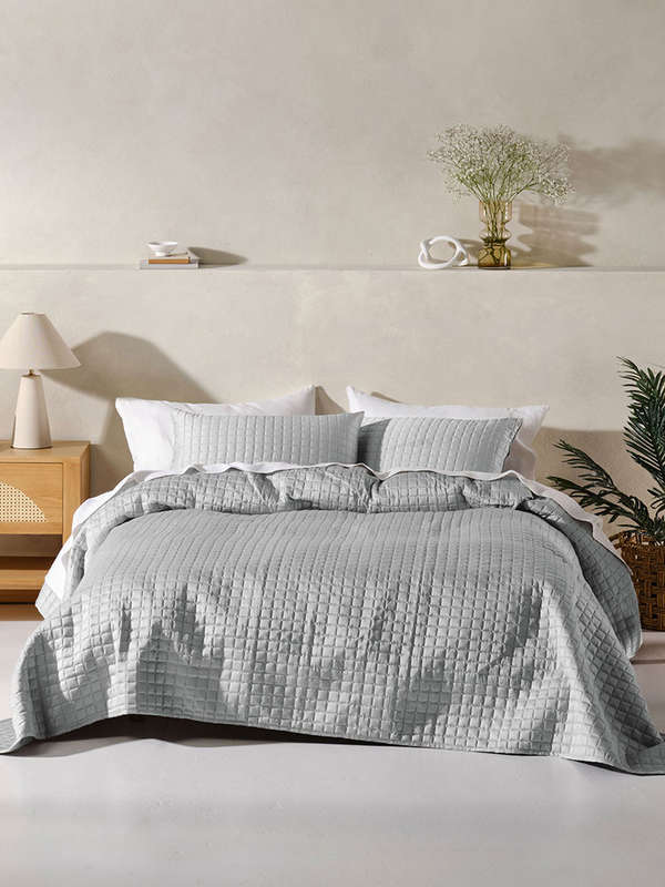 Verona Silver Coverlet Set
