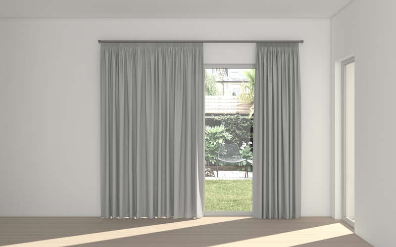 Midnight Self Lined Taped Curtain (100% Blockout Curtain )