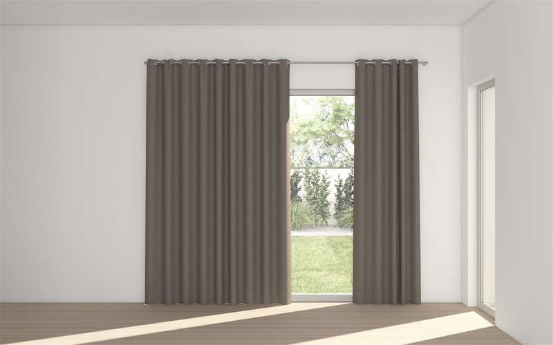 Midnight Self Lined Eyelet Curtain (100% Blockout Curtain )