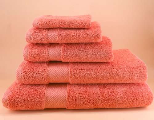 Luxury Indulgence 630gsm 100% Cotton Towels - Coral