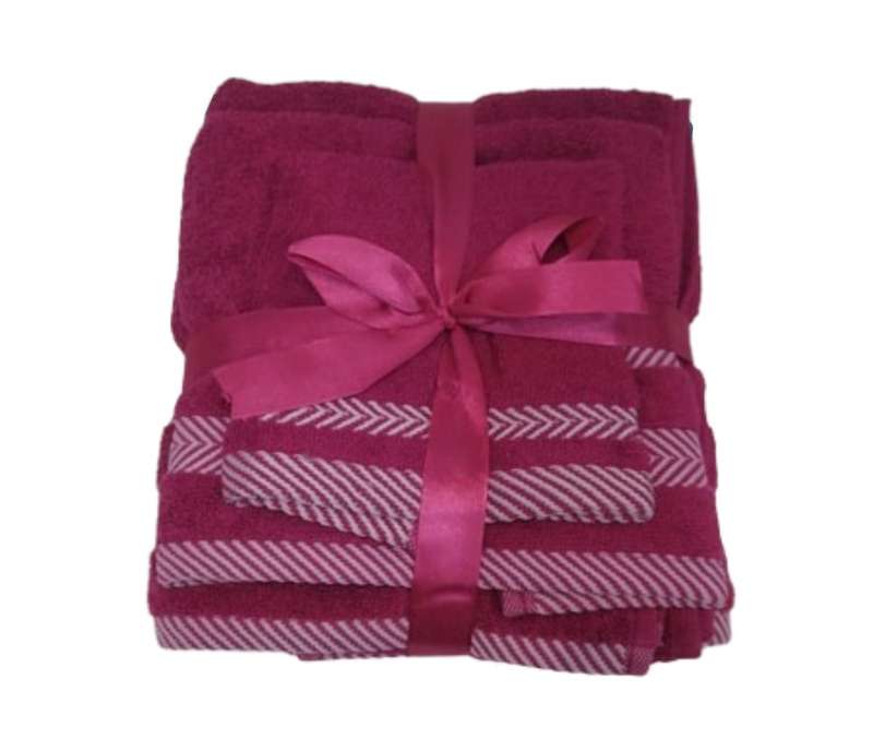Plush Fuschia 3PC Towel Set