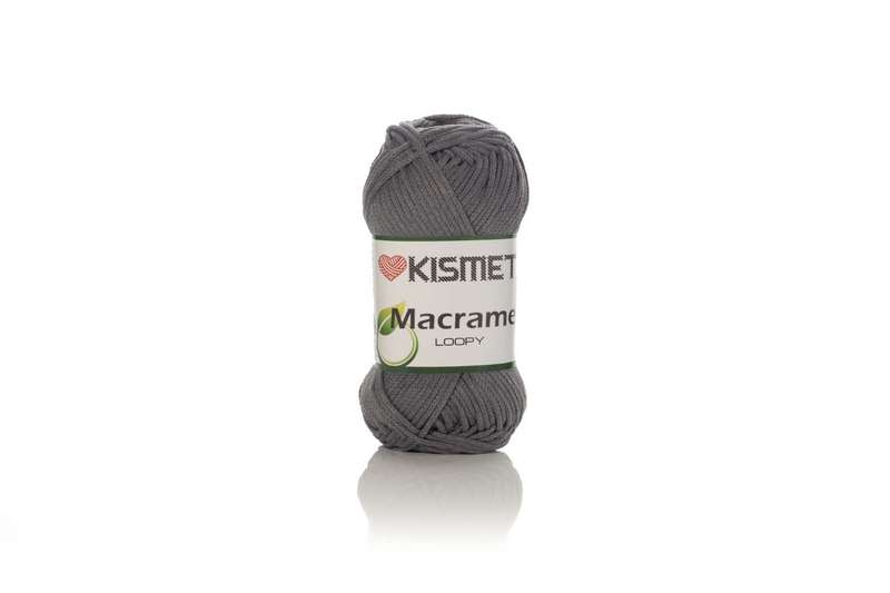MACRAME COLOUR 102 200g MEDIUM GREY
