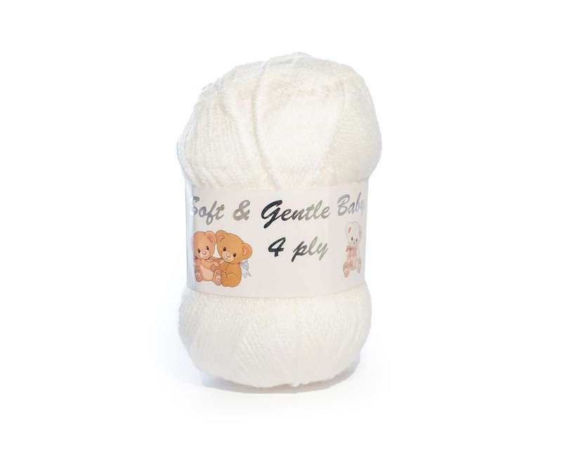 SOFT &amp;GENTLE BABY 4 PLY COLOUR BB4 50g   OPTICAL WHITE