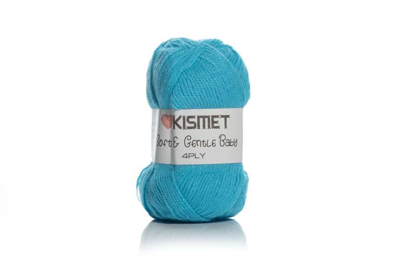 SOFT &amp; GENTLE BABY 4PLY  COLOUR BB14  50g   TURQUOISE