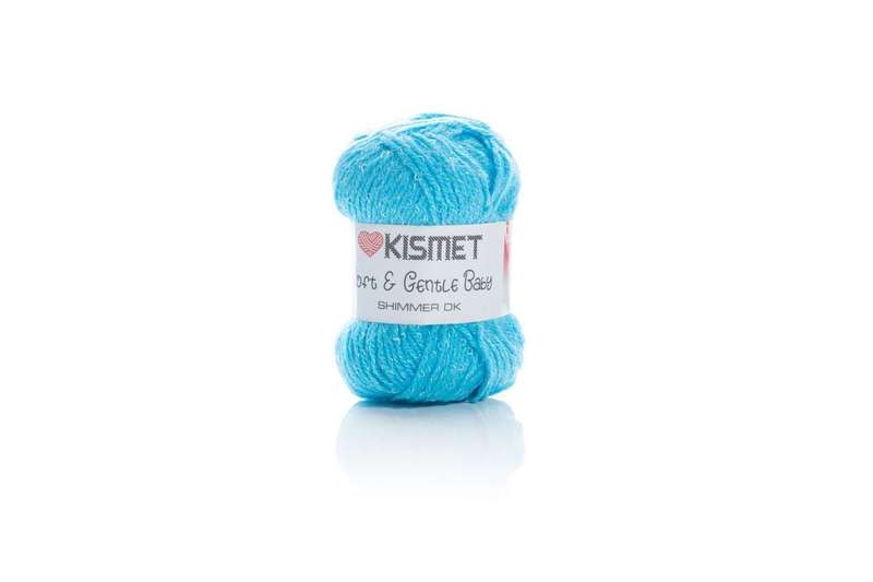 SOFT &amp;GENTLE BABY SHIMMER DK COLOUR BB14 50g  TURQUOISE