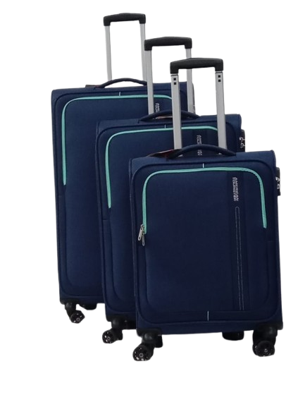 Sea Seeker 3pc Trolley Case Set -Blue