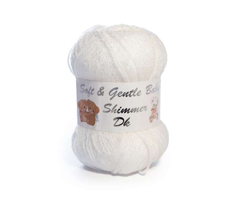 SOFT &amp; GENTLE BABY SHIMMER DK 50g COLOUR BB4  OPTICAL WHITE