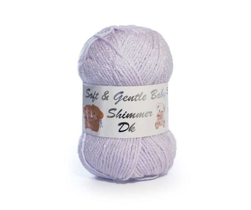 SOFT &amp; GENTLE BABY SHIMMER DK 50g COLOUR BB3  PALE LILAC