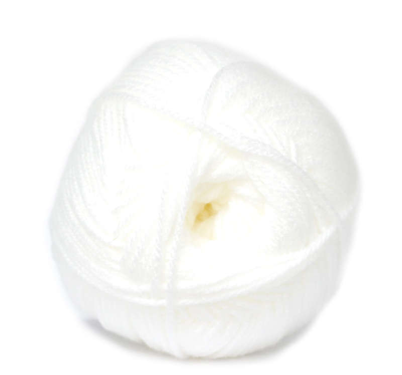 Elle Pullskein Double Knit-100g 001 White