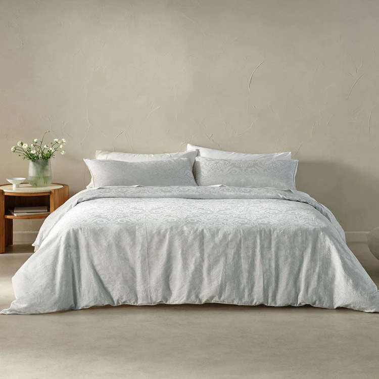 Linen House Khiara Silver Blue Duvet Cover Set
