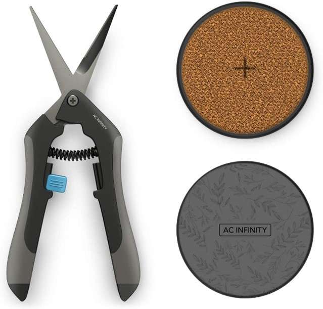 AC Infinity Stainless Steel Pruning Shear with Cleaning Kit