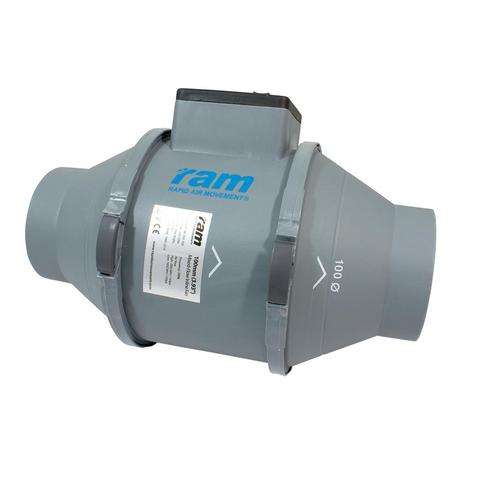 4" RAM Mixed-Flow Inline Fan 100MM - 199M³/HR