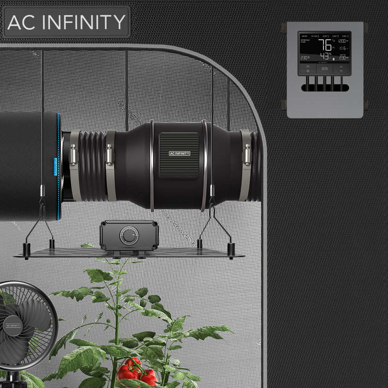 AC INFINITY CLOUDLINE T8, WITH CONTROLLER 69 PRO TEMPERATURE AND HUMIDITY CONTROLLER, 8-INCH