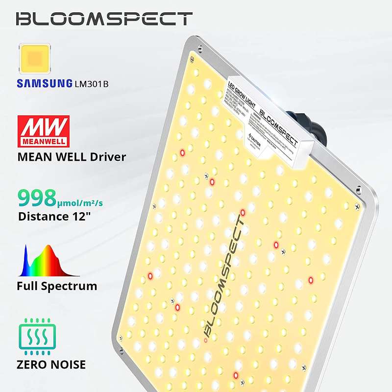 BLOOMSPECT SS1000 Full Spectrum with LM301B Diodes and MeanWell Driver, Dimmable 100 Watt LED