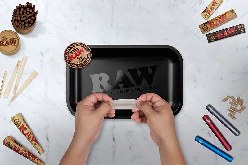 RAW Matte Black Murder'd Rolling Tray - Small