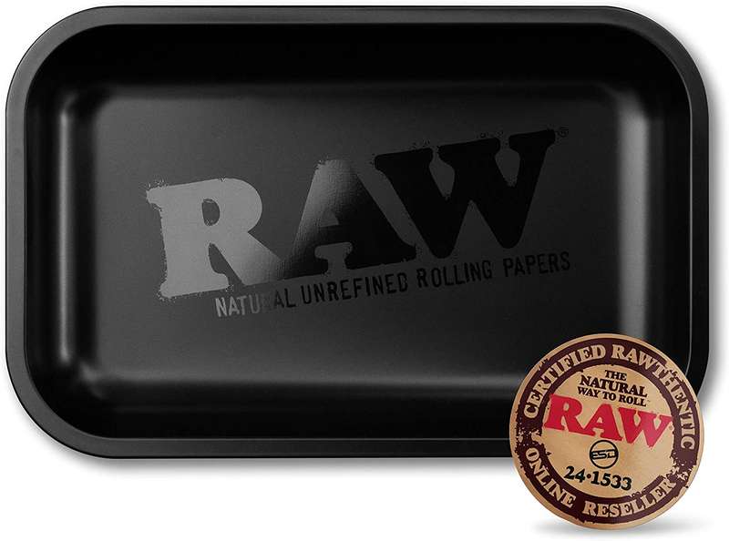 RAW Matte Black Murder'd Rolling Tray - Small