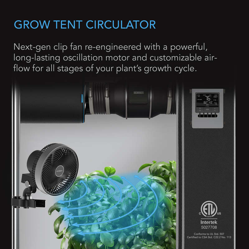 CLOUDRAY S6, GEN 2 GROW TENT CLIP FAN 6 WITH LONG-LIFE EC MOTOR, 10-LEVEL NATURAL WIND MODES &...