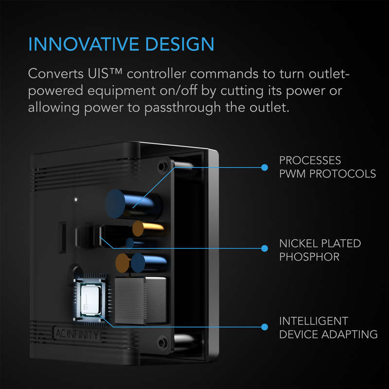 AC INFINITY UIS CONTROL PLUG, FOR OUTLET-POWERED EQUIPMENT