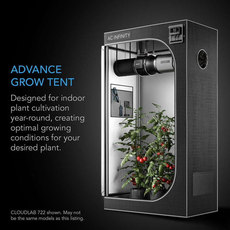 AC INFINITY CLOUDLAB 866, ADVANCE GROW TENT 5X5, 2000D DIAMOND MYLAR CANVAS - 1.5M x 1.5M