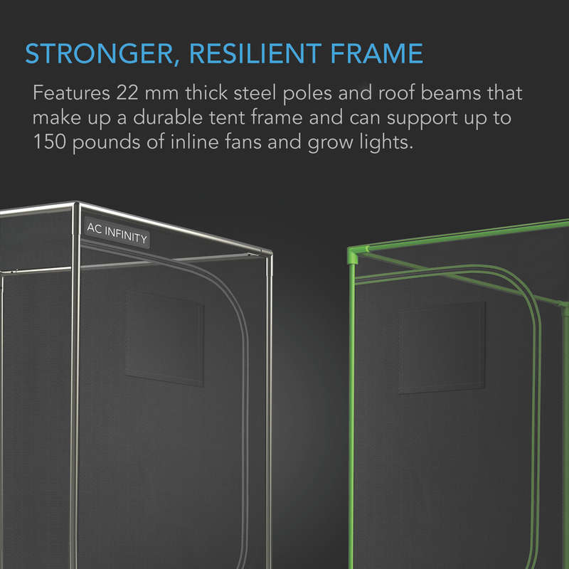 AC INFINITY CLOUDLAB 866, ADVANCE GROW TENT 5X5, 2000D DIAMOND MYLAR CANVAS - 1.5M x 1.5M