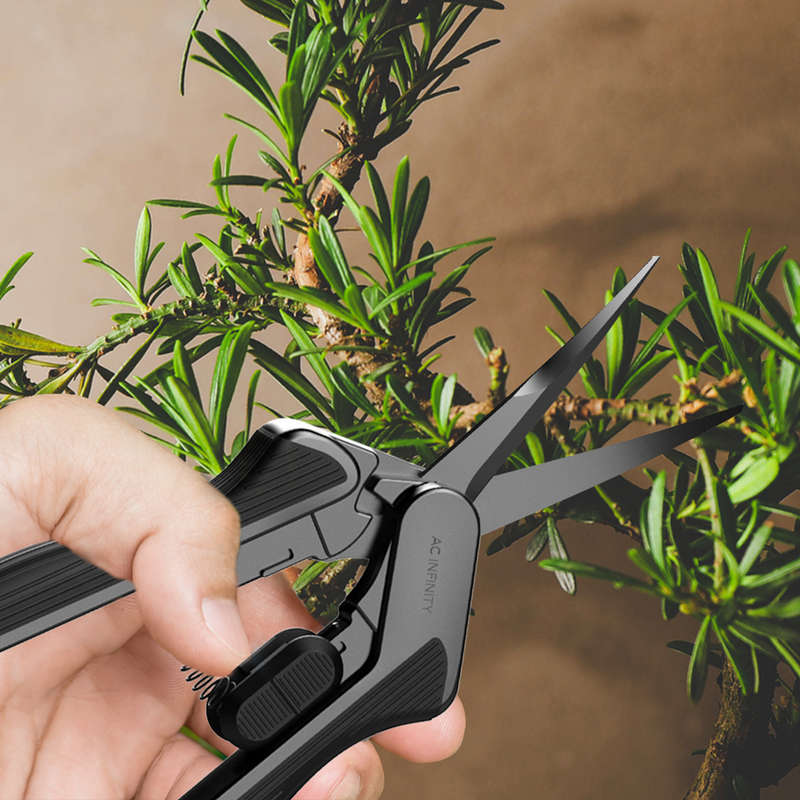 AC INFINITY STAINLESS STEEL CURVED PRUNING SHEAR, ERGONOMIC LIGHTWEIGHT, 6.6 BLADES, 2-PACK