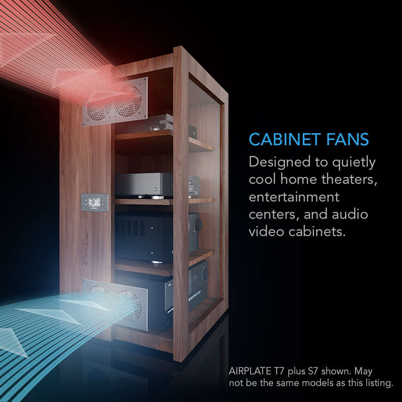 AC INFINITY AIRPLATE T3, HOME THEATER AND AV QUIET CABINET COOLING FAN SYSTEM, 6 INCH