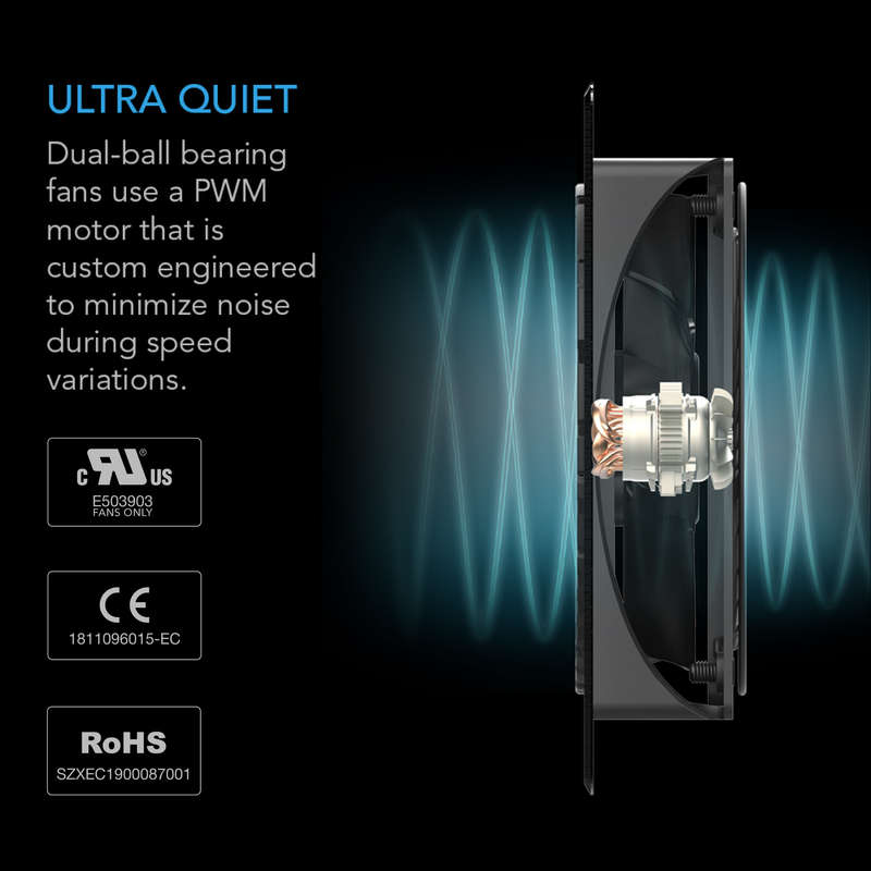 AC INFINITY AIRPLATE T3, HOME THEATER AND AV QUIET CABINET COOLING FAN SYSTEM, 6 INCH