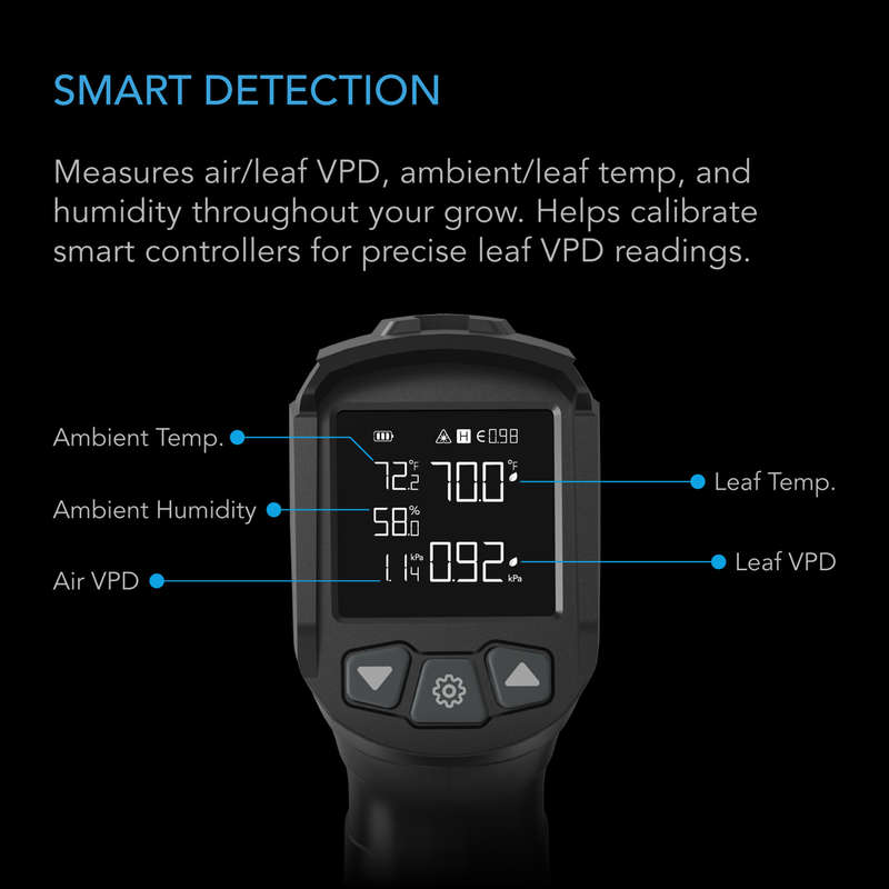 AC INFINITY VPD THERMOMETER, HANDHELD ENVIRONMENTAL MONITOR, CAPTURES LEAF VPD AND TEMPERATURE
