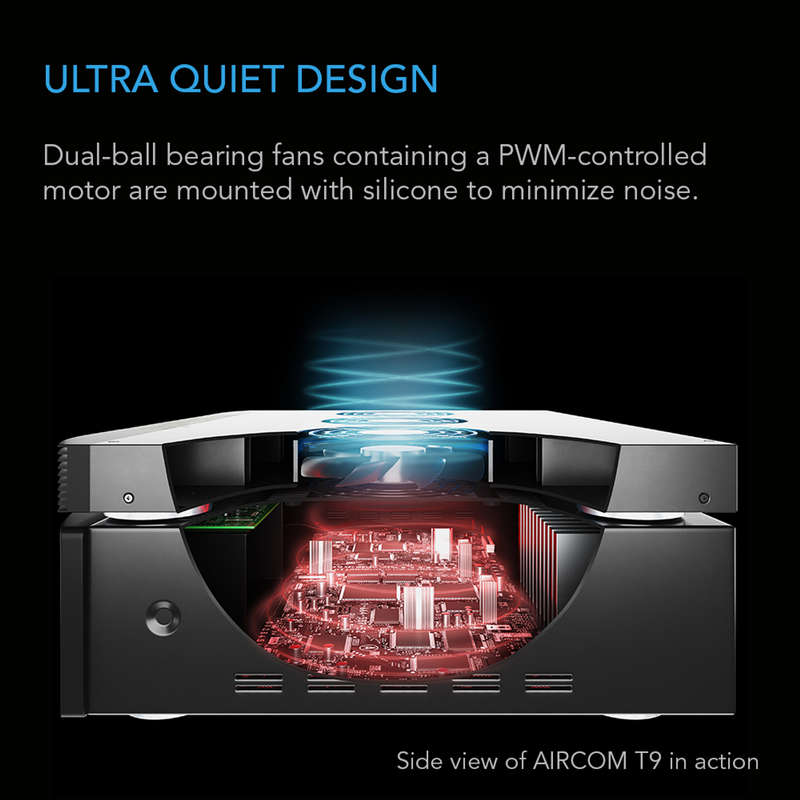 AC INFINITY AIRCOM S7, Receiver and AV Component Cooling Fan System, Top Exhaust 12"