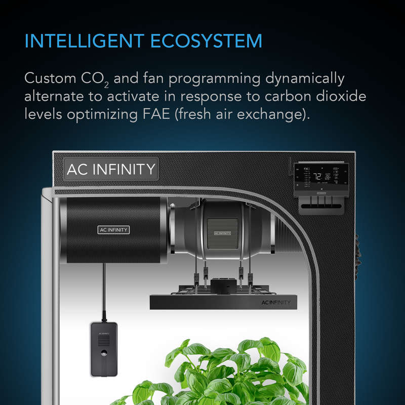 AC INFINITY CO2 + Light Sensor for Controller AI+, CO2 Data Tracking, Optimized FAE, Day & Night ...